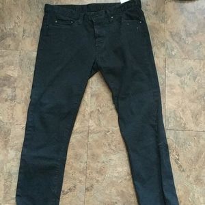 Mnml black zipper denim